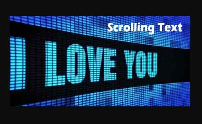 Scrolling Text Time Waster 2022 Scroll Text I Love You